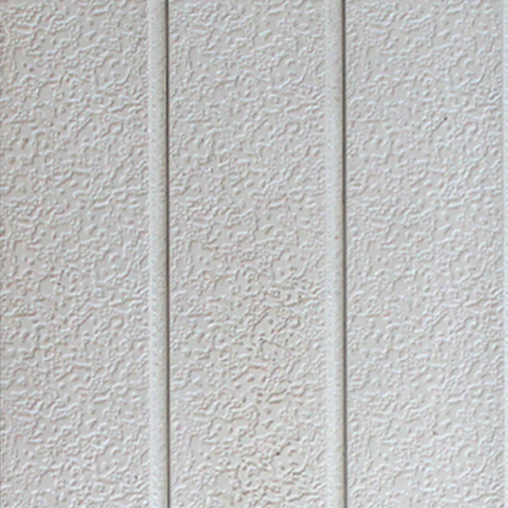 REVESTIMIENTO EXTERIOR ALUMINIO TEXTURA CLASICA BLANCO 3 TABLAS