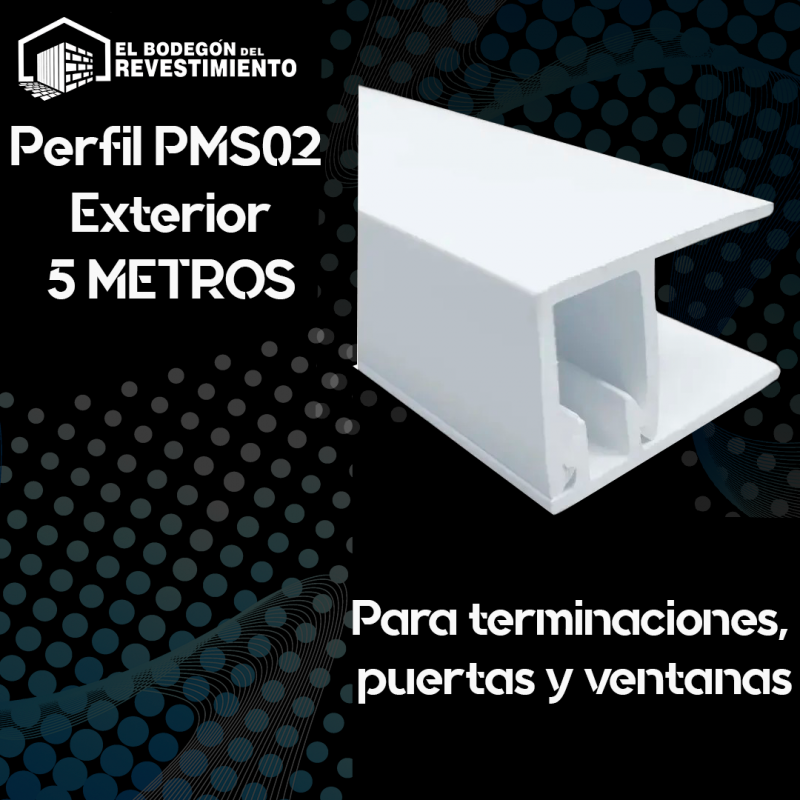 PERFIL EXTERIOR ALUMINIO JOTA 2 PIEZAS BLANCO