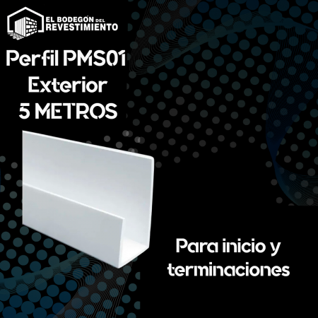 PERFIL EXT ALUMINIO BLANCO JOTA 1 PIEZA