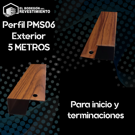 PERFIL EXT ALUMINIO MADERA JOTA 1 PIEZA