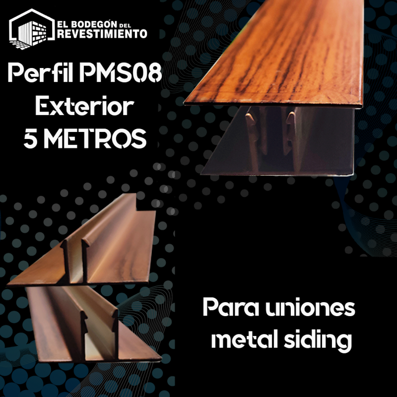 PERFIL EXT UNION ALUMINIO MADERA SIDING