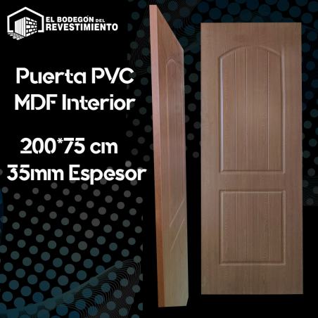 Puerta Interior PVC MDF Madera 200*75