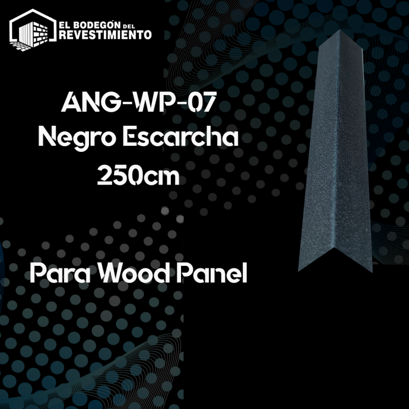 Angulo Wood Panel Negro Escarcha