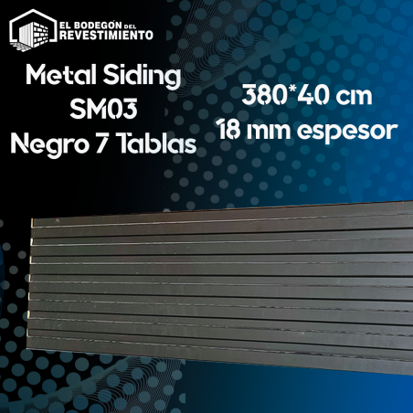REVESTIMIENTO EXTERIOR NEGRO 7 TABLAS - El Bodegón del Revestimiento