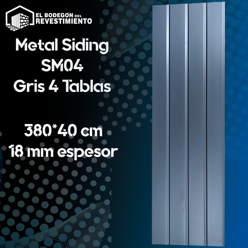 REVESTIMIENTO EXTERIOR GRAFITO 4 TABLAS