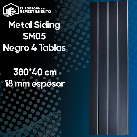 REVESTIMIENTO EXTERIOR NEGRO 4 TABLAS