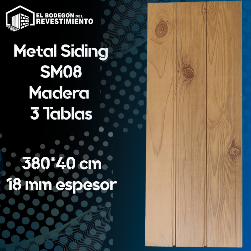 REVESTIMIENTO EXTERIOR MADERA 3 TABLAS CALIDEZ NATURAL