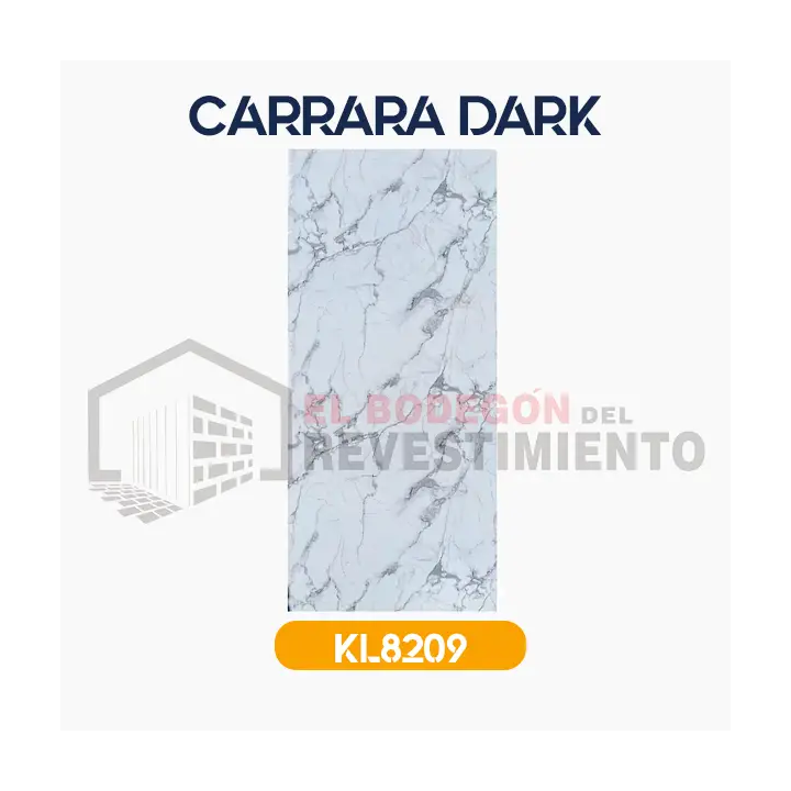 PLANCHA PVC MARMOL CARRARA DARK