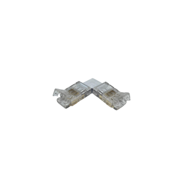 CONECTOR UNION PARA LED 3 PINES ESQUINERO TRANSPARENTE
