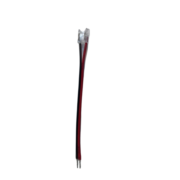 CONECTOR 2 PINES PARA LED 8mm UNION TRANSPARENTE - Imagen 2