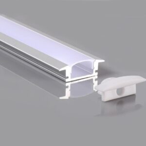 PERFIL DE ALUMINIO PARA LED EMPOTRADO 2x1.5cm x 3 metros